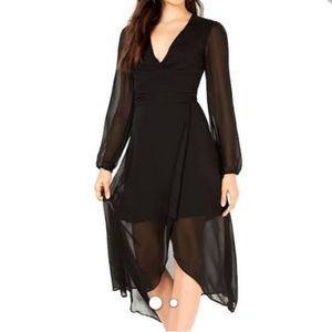 NWT - Leyden Sheer Long Sleeve Wrap Dress